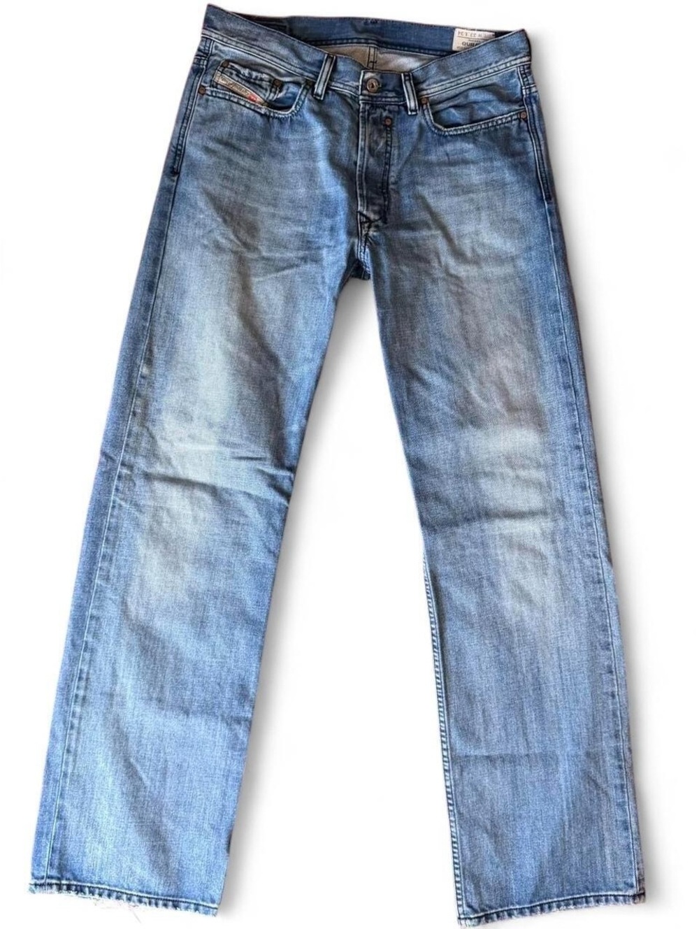 Diesel QURATT Men's Light Blue Straight Leg Jeans Size 33